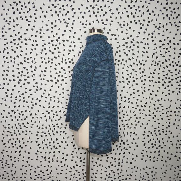 Free People Heathered Blue Sunny Days Turtleneck Sweater - Picture 6 of 12